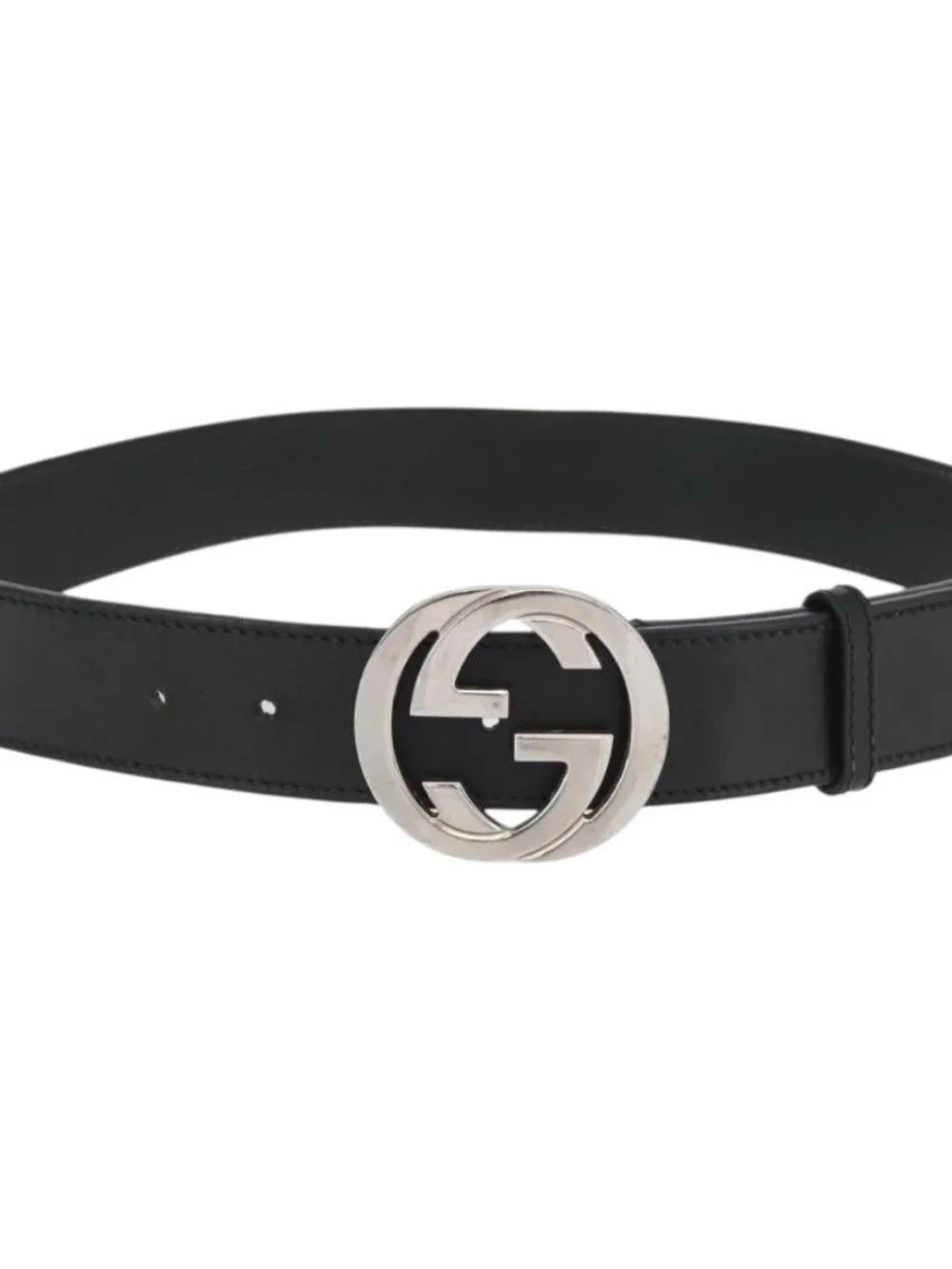 GUCCI Interlocking Belt Leather 38.6